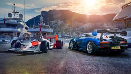 McLaren Legends Unite on the Waterfront Scene wallpaper
