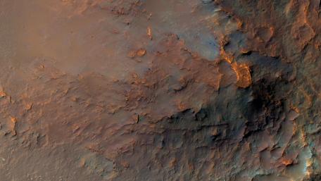 NASA-A Colorful Landslide in Eos Chasma wallpaper