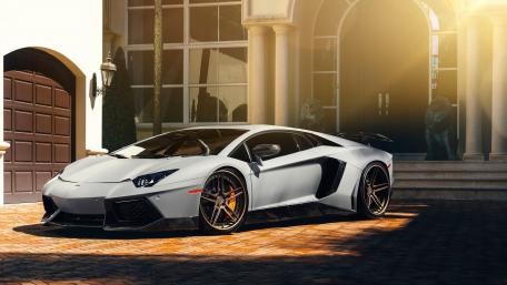 Sleek Elegance in Motion: Lamborghini Fantasy wallpaper