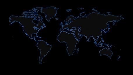 Digital World Map in Neon Blue wallpaper