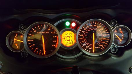 Dynamic Dashboard of a Suzuki Hayabusa Motorcycle Wallpaper wallpaper