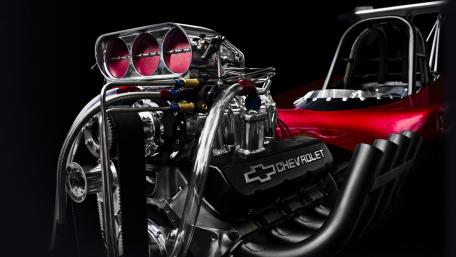Powerful Chevrolet Engine Close-up Artistry wallpaper