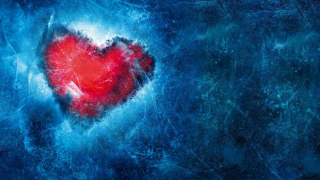 Frozen Heart in a Blue World wallpaper