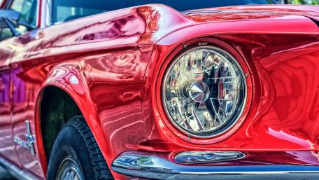 Classic Red Vintage Car Close-Up Beauty wallpaper
