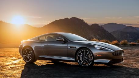 Sleek Aston Martin Sunset Drive wallpaper
