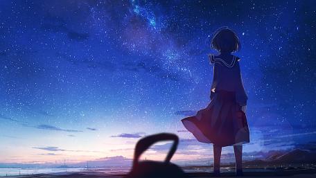 Starry Night Contemplation wallpaper