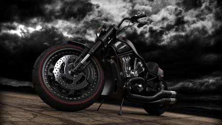 Harley-Davidson Roars Through the Storm wallpaper