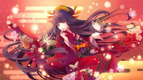 Mystical Harmony in Blooming Elegance wallpaper