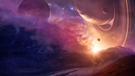 Majestic Cosmic Vista wallpaper