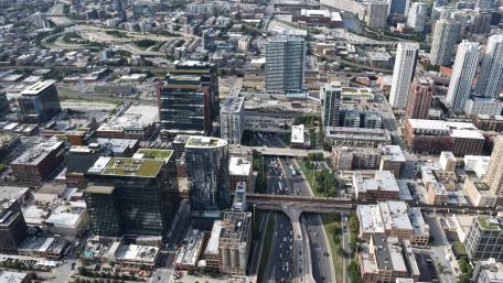 Aerial View of Chicago wallpaper