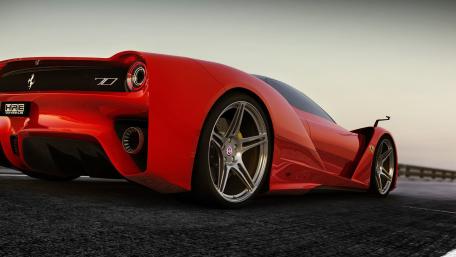Sleek Ferrari Power on Display wallpaper