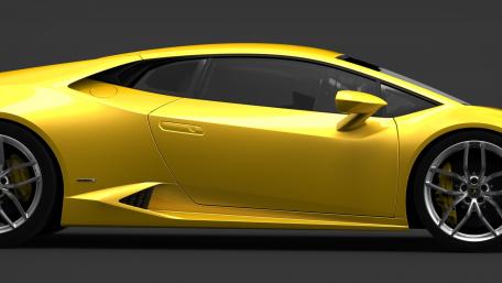 Sleek and Striking Lamborghini Huracan in Vivid Yellow wallpaper