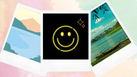 Bright Smiles in Vintage Frames wallpaper