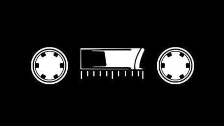 Retro Cassette Tape Design in Monochrome wallpaper