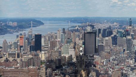 Bird's Eye View of Manhattan wallpaper