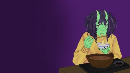 ramen demon girl wallpaper
