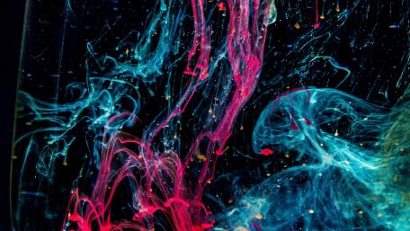 Vibrant Ink Swirls in Motion wallpaper