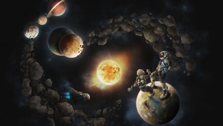 Cosmic Adventure Beyond the Stars wallpaper