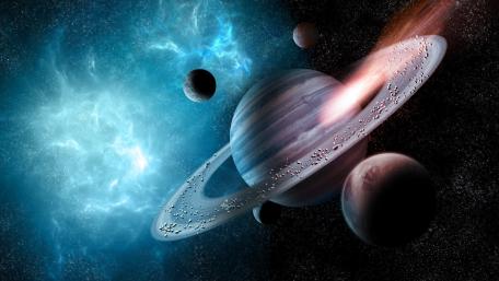Ringed Giant of the Cosmos wallpaper