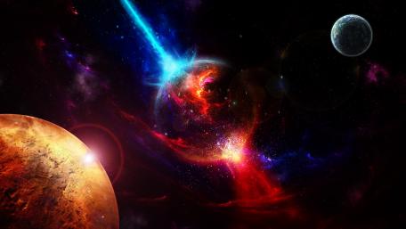 Cosmic Dance of Celestial Bodies wallpaper