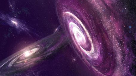 Galactic Vortex in Violet Splendor wallpaper