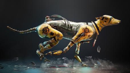 Futuristic Robotic Canine Companion wallpaper