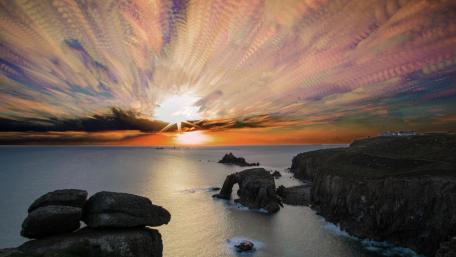 Majestic Coastal Sunset Wallpaper wallpaper