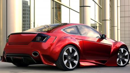 Sleek Red Honda JDM Car Wallpaper wallpaper