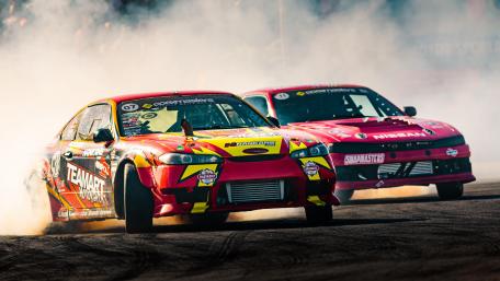 Two Nissan Silvia S15s Drifting wallpaper