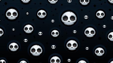 Mysterious Skull Patterns in Dark Shades wallpaper