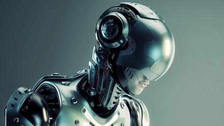 Futuristic Humanoid Robot Concept Art wallpaper