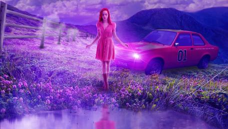 Girl in nature wallpaper