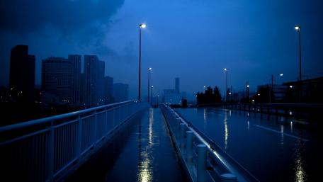 Rainy night in japan wallpaper
