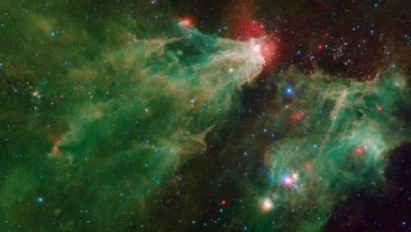 Cepheus C and Cepheus B Region by Spitzer (Two-Instrument) wallpaper