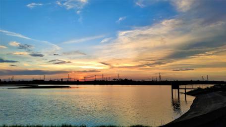 sunset-lake wallpaper