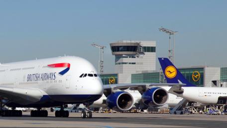 Airbus A380 at the Airport Ground Scene wallpaper
