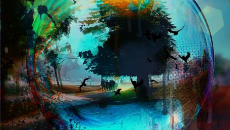 Bubble Tree wallpaper
