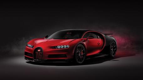 Red Bugatti Chiron Sport Power wallpaper