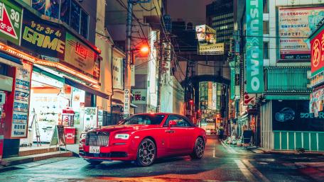 Rolls-Royce Dawn Black Badge in Tokyo wallpaper