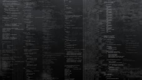 Monochrome Code Cascade wallpaper