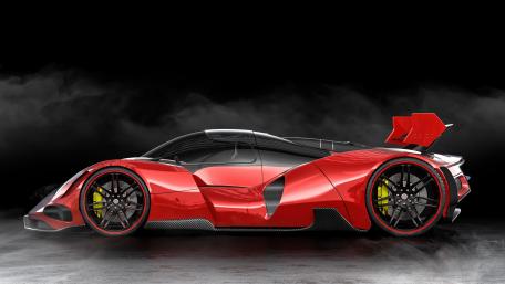 Futuristic Red Concept Car Design for Enthusiasts wallpaper