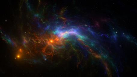 Red Blue Yin Yang Nebula wallpaper