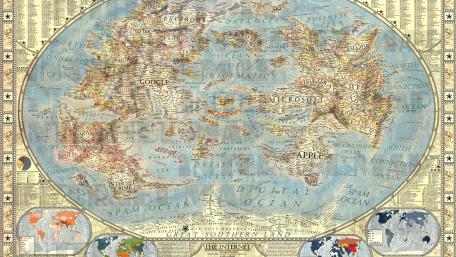 World Map of Digital Influence in 4K Quality wallpaper