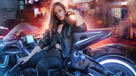 Neon Cybergirl Adventure wallpaper
