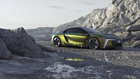 Futuristic DS E-Tense Concept Car Wallpaper wallpaper