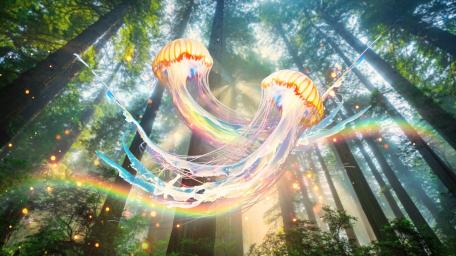 Forest creatures wallpaper