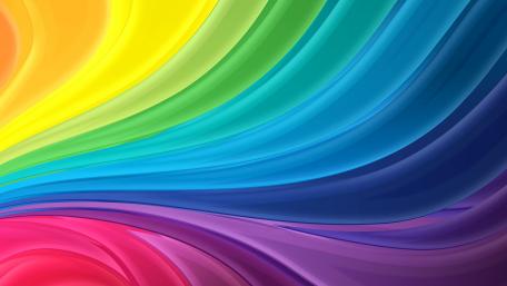 Vibrant Waves in Rainbow Colors wallpaper