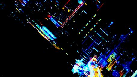 Neon City Lights in the Darkness wallpaper