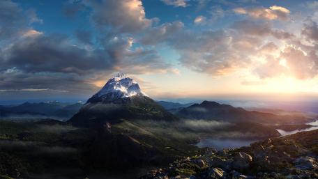 Majestic Mountain Serenity wallpaper