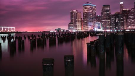 New York City Downtown from Brooklyn Bridge Park wallpaper